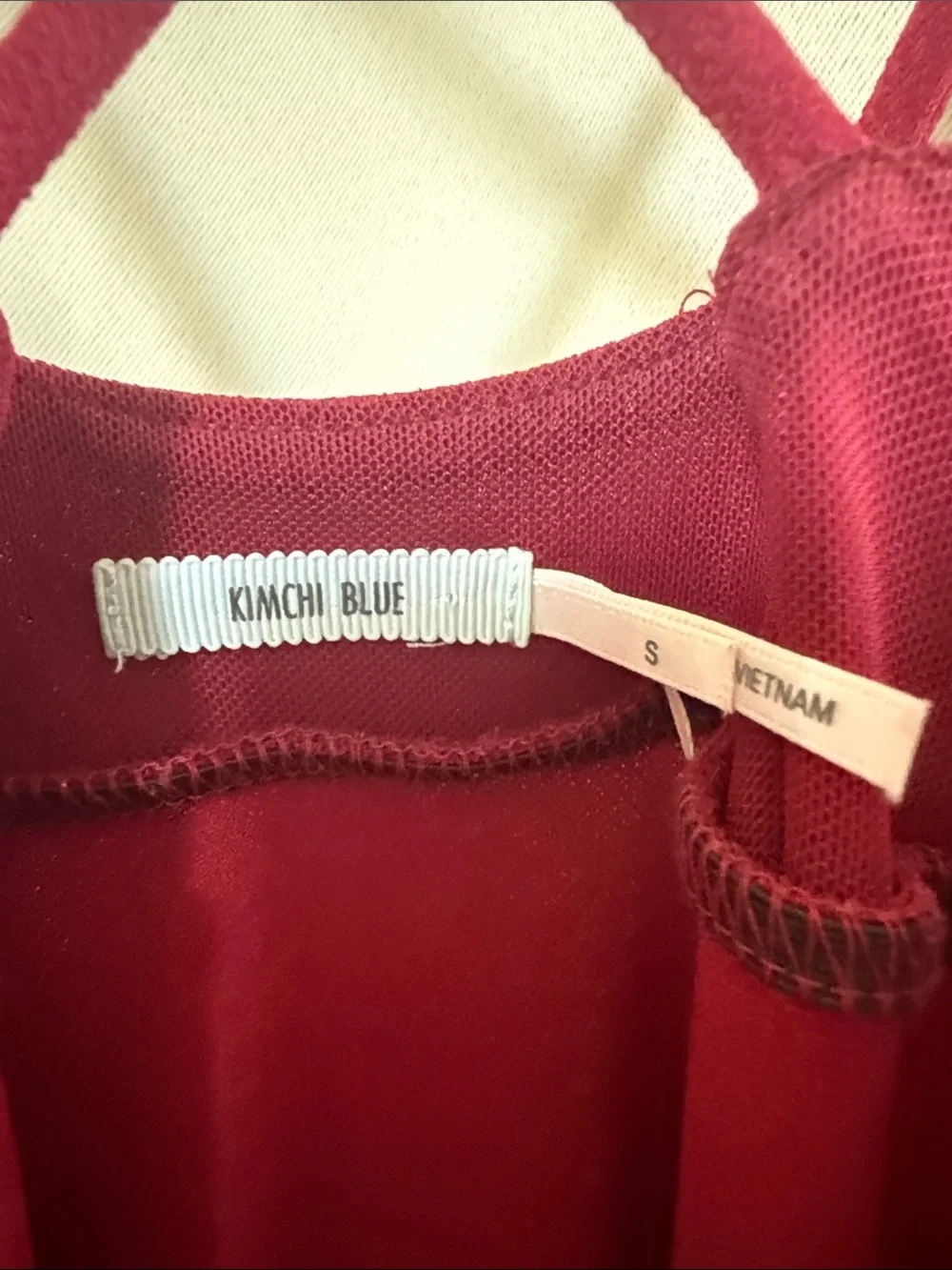 Kimchi Blue Raspberry Red Spaghetti Strap Mini Dress - Picture 2 of 3